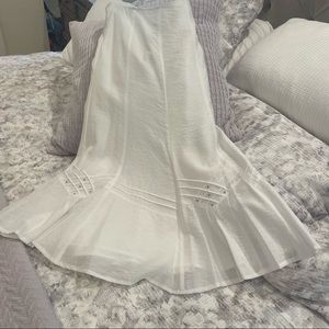 Tribal White Maxi Skirt